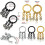 (Silver, 8mm) 316L Surgical Steel 3 CZ Stones Dangling Hinged Segment Clicker Ring 6