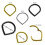 (Gold, 10mm) 316L Surgical Steel V-Shape Hinged Segment Ring 4