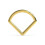 (Gold, 10mm) 316L Surgical Steel V-Shape Hinged Segment Ring 1