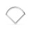 (Gold, 10mm) 316L Surgical Steel V-Shape Hinged Segment Ring 8