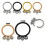 (Plain, 8mm) G23 Titanium and CZ Studded Hinged Segment Clicker Ring 7