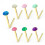 (Fuschia Opal, 1.5mm) 9K Gold L-Shaped Crystal Nose Stud 3