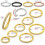 (Silver, 14mm) 316L Surgical Steel Micro Setting CZ Stones in Hinged Segment Clicker Ring 7
