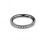 (Silver, 9mm) 316L Surgical Steel Micro Setting CZ Stones in Hinged Segment Clicker Ring 2
