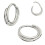 (Silver, 12mm) 316L Surgical Steel Double Row Twisted Hinged Segment Clicker Ring 5