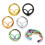 (Rainbow, 8mm) 316L Surgical Steel Alien Head Hinged Segment Clicker Ring 6