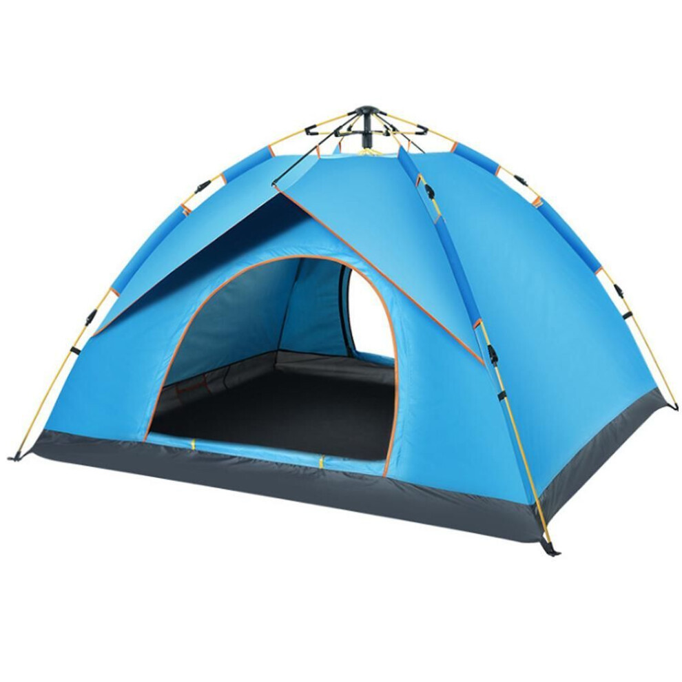 (blue, S) Outdoor Self-driving Travel Camping Tent Automatic Quick-opening Tent Portable Rainproof