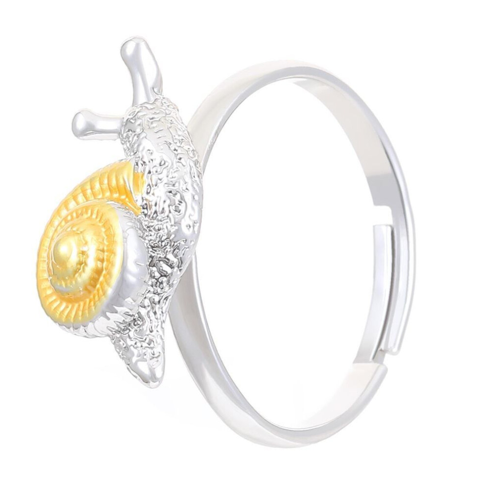 (as the picture, Ring) 2024 Cute Snail Cartoon Earrings & Snail Ring Set For Women - Unique Fashion Accessory