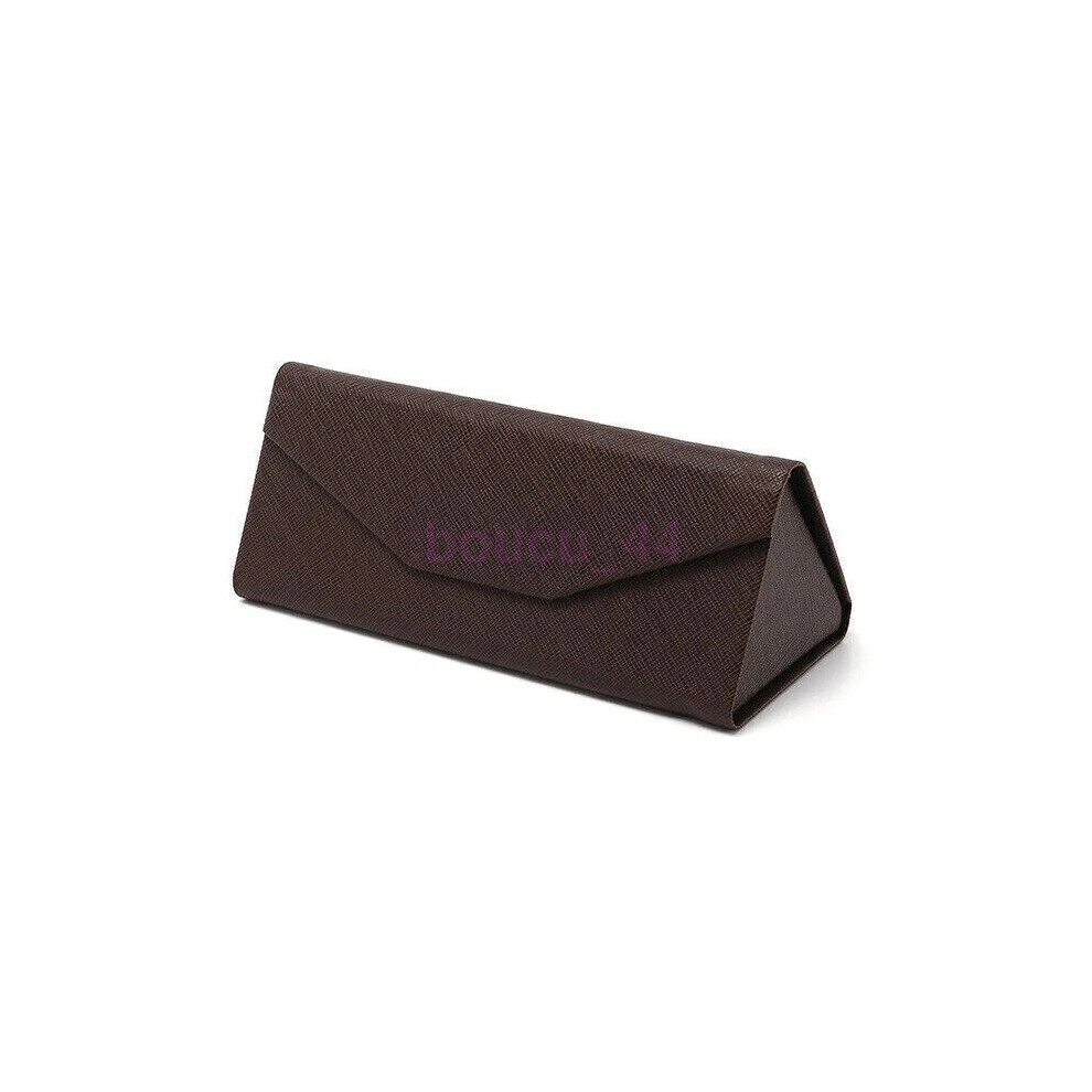 (Brown) Portable Hard Glasses Box Eyeglass Case Sunglasses Eyewear Protector Boxs