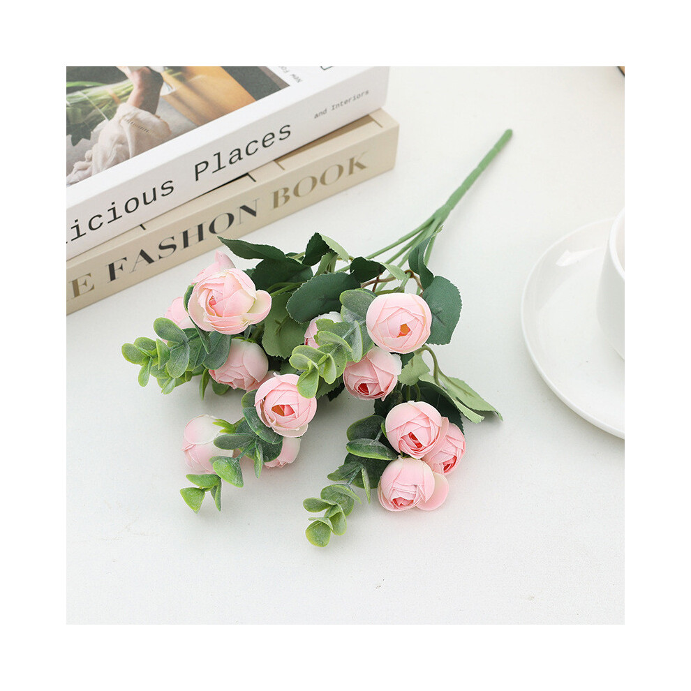 (Pink)Rose Bud Simulation Fleur Décoration Mariage Maison Salon Décoration Fleur
