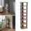 Living And Home (Brown,28cm W) 8-Tier Shoe Rack with Side Hooks 4