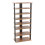 Living And Home (Brown,50cm W) 8-Tier Shoe Rack with Side Hooks 4