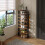 Living And Home (Brown,50cm W) 8-Tier Shoe Rack with Side Hooks 3