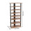 Living And Home (Brown,50cm W) 8-Tier Shoe Rack with Side Hooks 7