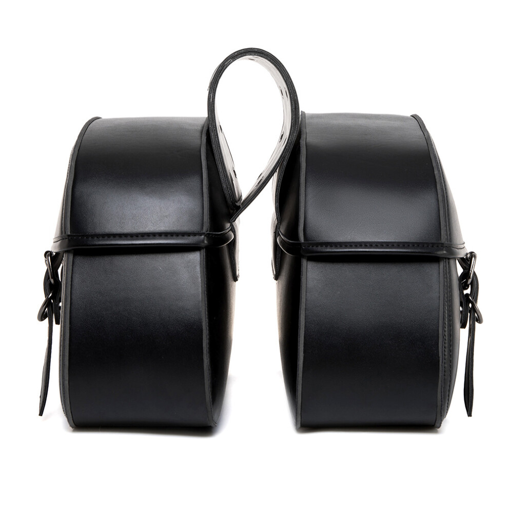 Motorcycle Side Bags - Waterproof PU Leather Saddlebags for Cruiser & Chopper Bike Accessories