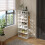 Living And Home (White,50cm W) 8-Tier Shoe Rack with Side Hooks 3