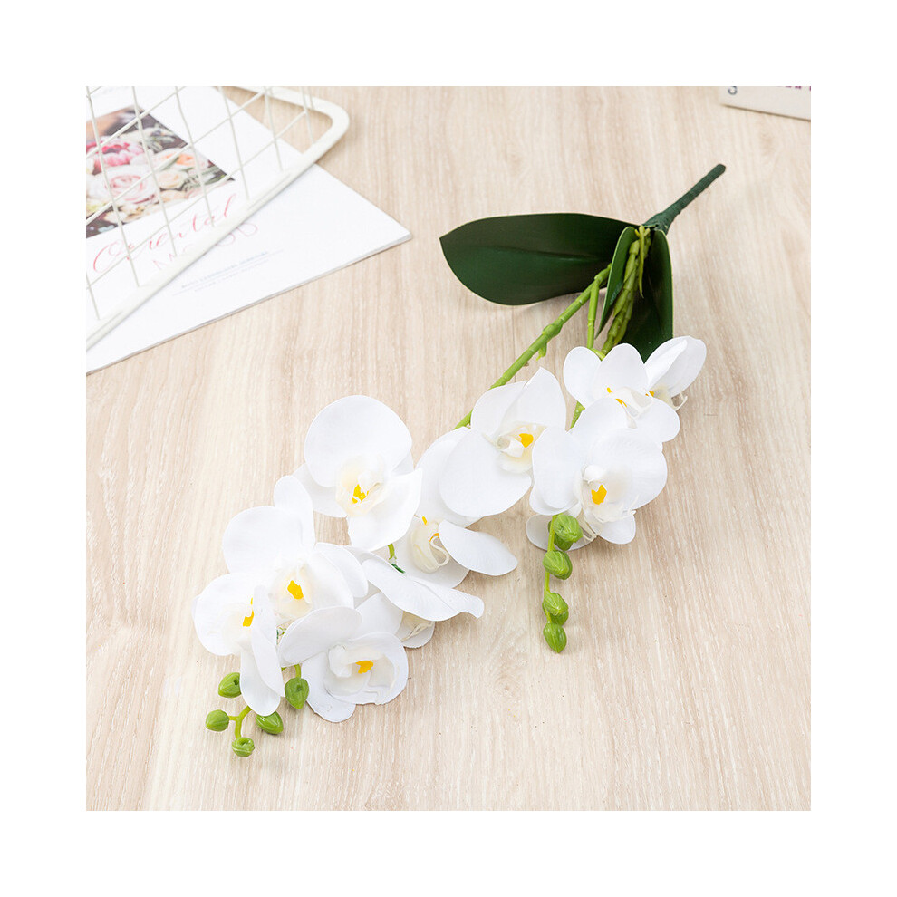 (White)Phalaenopsis Simulation Fleur Artificielle Chambre Décoration Mariage Plantes Vertes