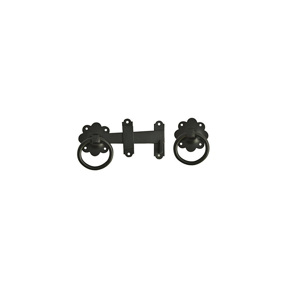 Garden Mile 150mm Black 2 Way Gate Latch for Wooden Gates - All Fittings Included - Heavy Duty Powder Coated Garden Gate Handles for Wooden Gates