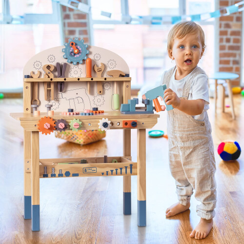 Robotime ROBUD Toy Workbench Tool Bench Set Multifunctional for Kids 1