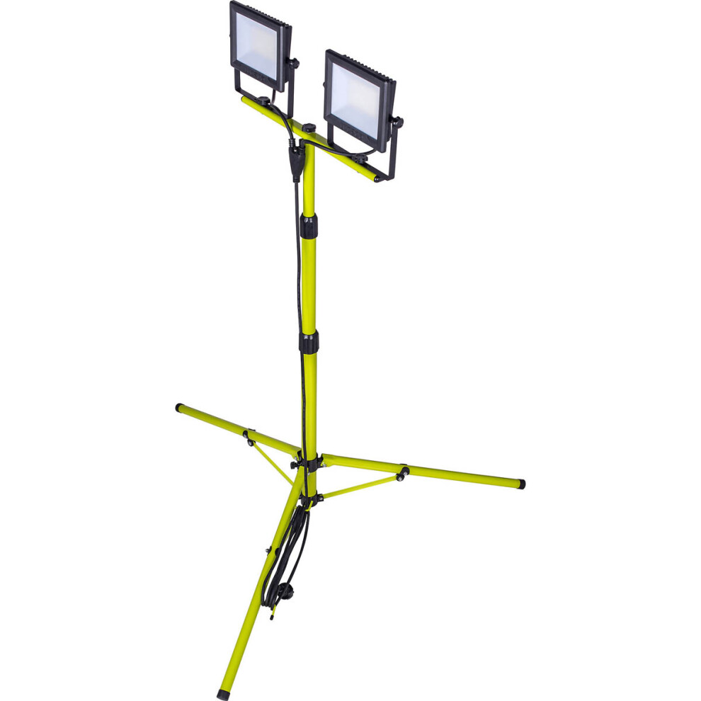 Luceco Work Light Tripod Eco Twin Integrated LED 10000lm Slimline Lightweight