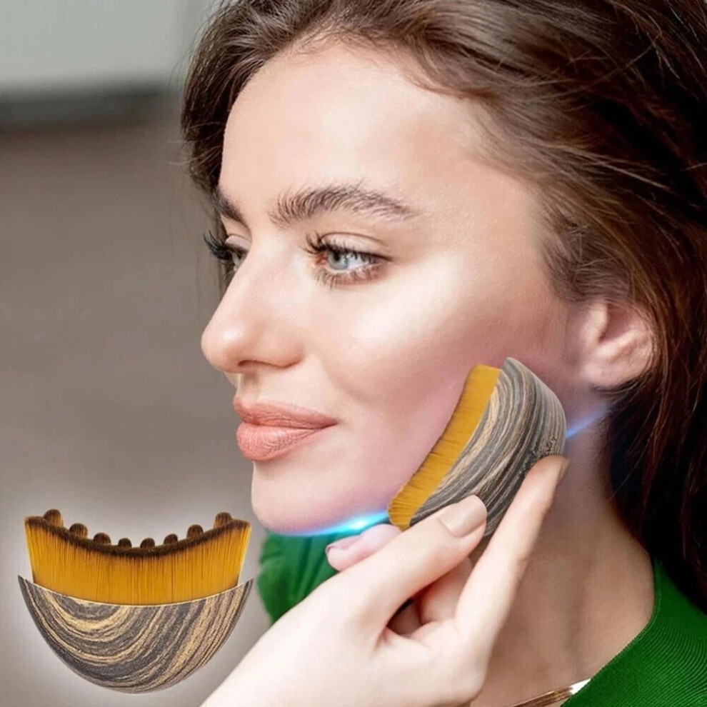 (2Packs) Lymphatic Contour Face Brush, Dry Brushing Face Brush,Lymphatic Drainage Massage
