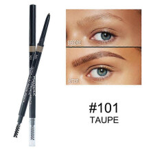 (A 01) PHOERA 5-Colors Double-headed Eyebrow Pencil Automatic Rotation Ultra-fine Eyebrow Pencil Waterproof Makeup Free Eye Cosmetics
