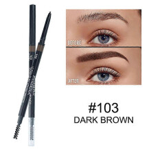 (A 03) PHOERA 5-Colors Double-headed Eyebrow Pencil Automatic Rotation Ultra-fine Eyebrow Pencil Waterproof Makeup Free Eye Cosmetics