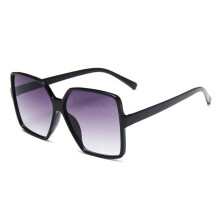 (black) Women Ladies Big Frame UV400 Oversized Square Flat Top Sunglasses Large Black