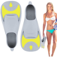 (41-42, Yellow) Swim Fins, Compact Swimming Fins Flippers, Adjustable Soft Comfortable Lightweight Pool Accessories for Kids Surfing Diving Travel Freediving Adult