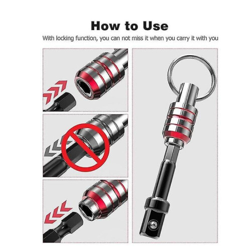 Bit Holder , 10pcs 1/4 Hex Impact Drill Bit Quick Change Connect Holder Drill Screw Adapter 2