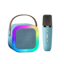 (with 1 Wireless Microphone, blue) Mini Karaoke Machine,Mini Karaoke Machine with 1/2 Wireless Microphones