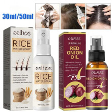 (3 pcs) Red Onion Essential Oil Spray For Hair Care,Rice Water Moisturizing Hair Spray,Damaged Hair Treatments  Care Products