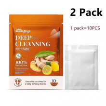 (2pack Foot patch) 50pcs Detox Foot Patches Ginger Cleansing Foot Pads Natural Remove Dampness Toxins Relieve Stress Improve Sleep Body Foot Care