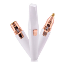 Facial Epilator & Eyebrow Trimmer for Painless Hair Removal (White)