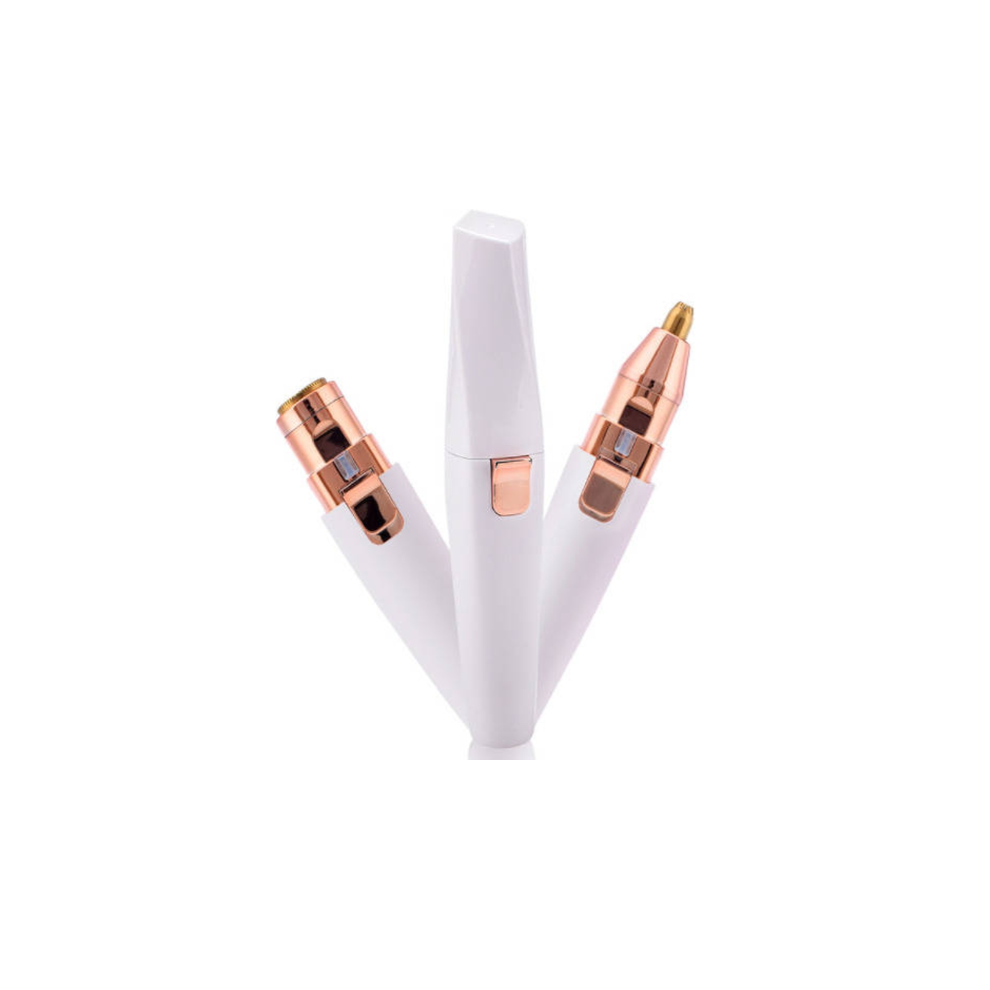Chronus White Facial Epilator & Eyebrow Trimmer For Painless Hair Removal (White)