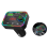 Bluetooth FM Transmitter, Dual USB, Hands-Free, TF/USB, LED (Black) 2