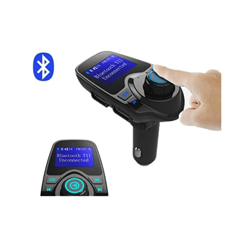 Bluetooth FM Transmitter, Car Charger, 2 USB, Hands-free T11 (Black) 1