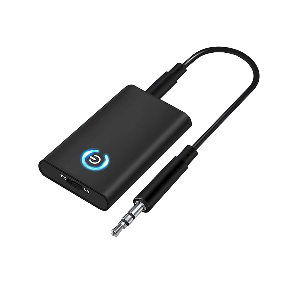 Bluetooth 5.0 2-in-1 Adapter - 3.5mm Low Latency for TV/PC/Car/Speakers (Black)-image-OPC-PHF88ZW-NEW