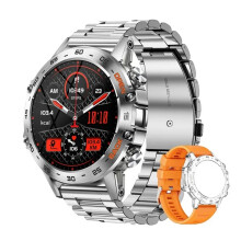 Men's Military Smartwatch, Fitness Tracker for Android iPhone, 1.39 Inch Activity Tracke(Silver)
