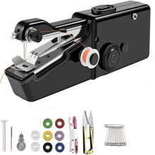 Handheld Sewing Machine, Mini Portable Cordless, Essential for Quick Home Sewing Crafts (Black)