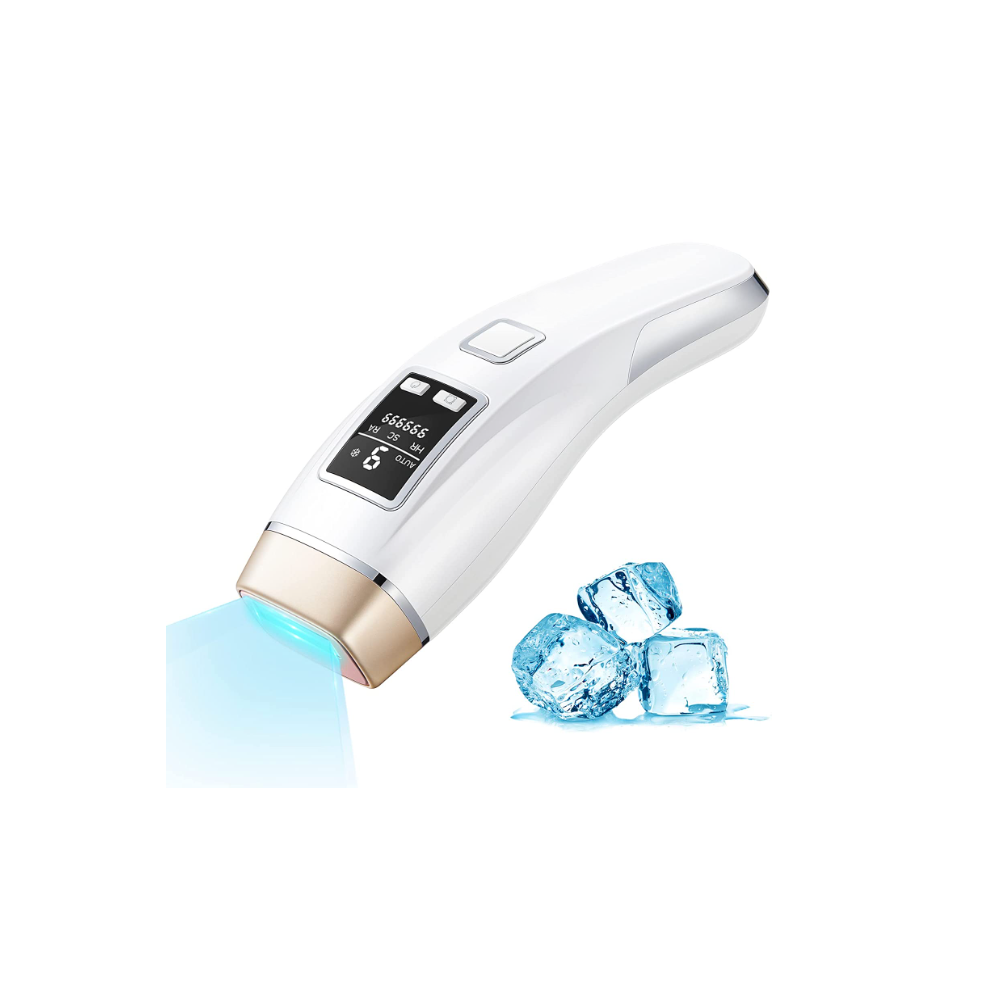 Chronus White Ipl Hair Removal Device With Ice Cooling Function For Women And Men Permanent Upgraded To 999,999 Flashes,