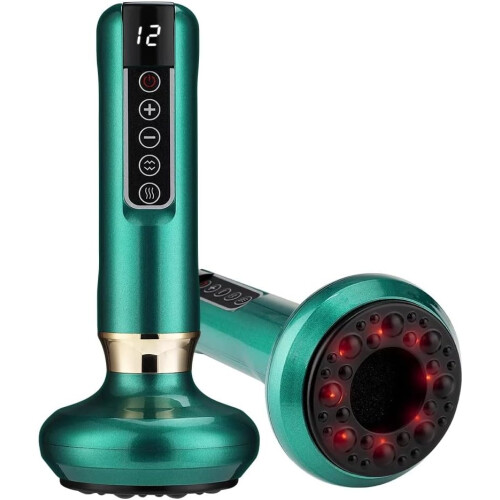Electric Cupping Device, Vacuum Scraping, Rechargeable, Green