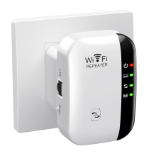 VPMKP WiFi Extender Repeater – pokrýva až 3650 stôp² a 45 zariadení, zosilňovač s ethernetovým portom, rýchle nastavenie, biela farba