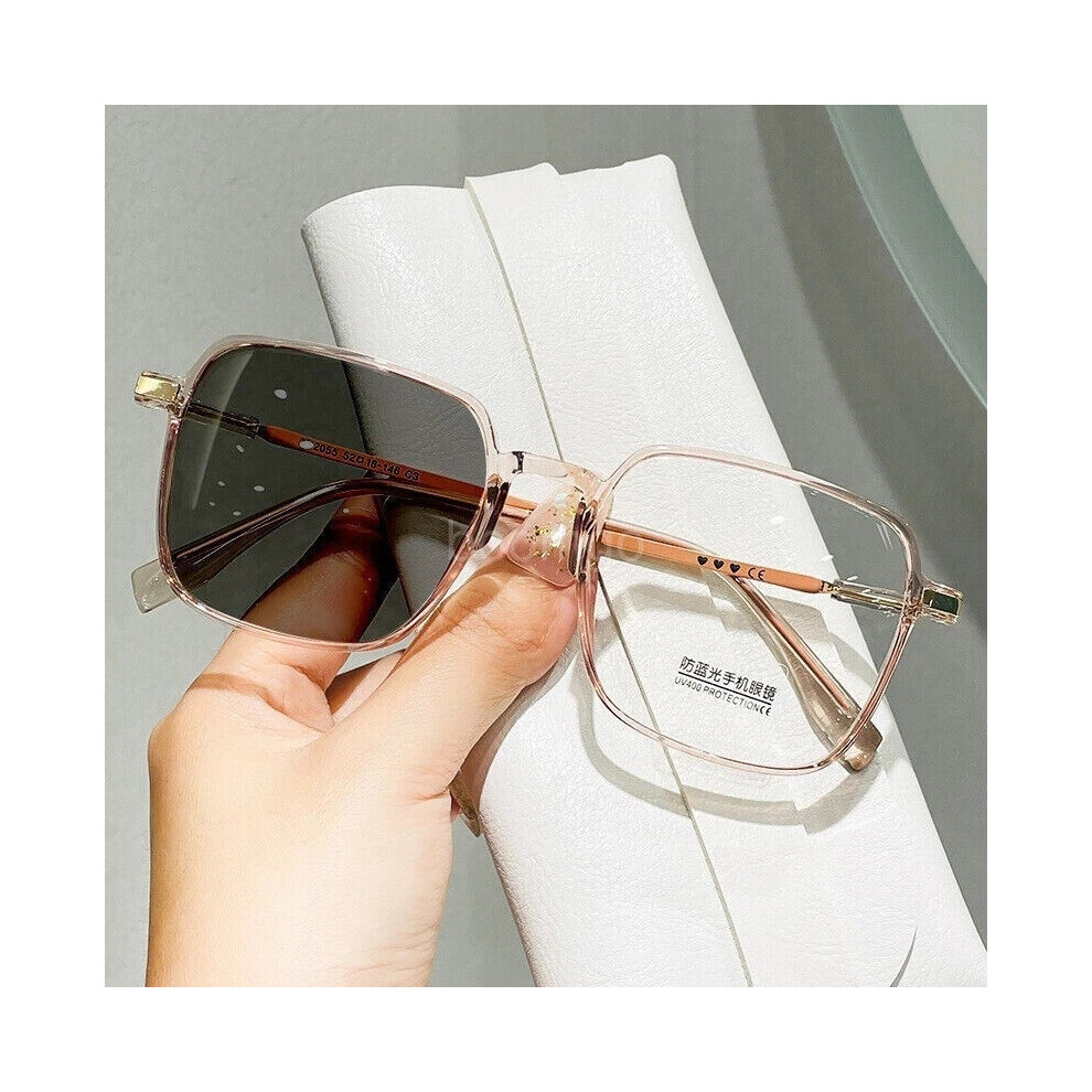 (Brown, +3.00 strength) Big frame Transition Photochromic Reading Glasses Readers Sunglasses 0.5~4.0