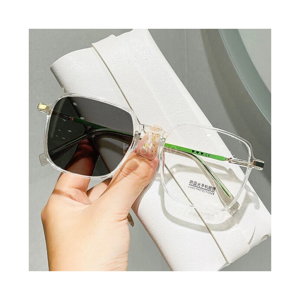 (Clear, +3.00 strength) Big frame Transition Photochromic Reading Glasses Readers Sunglasses 0.5~4.0