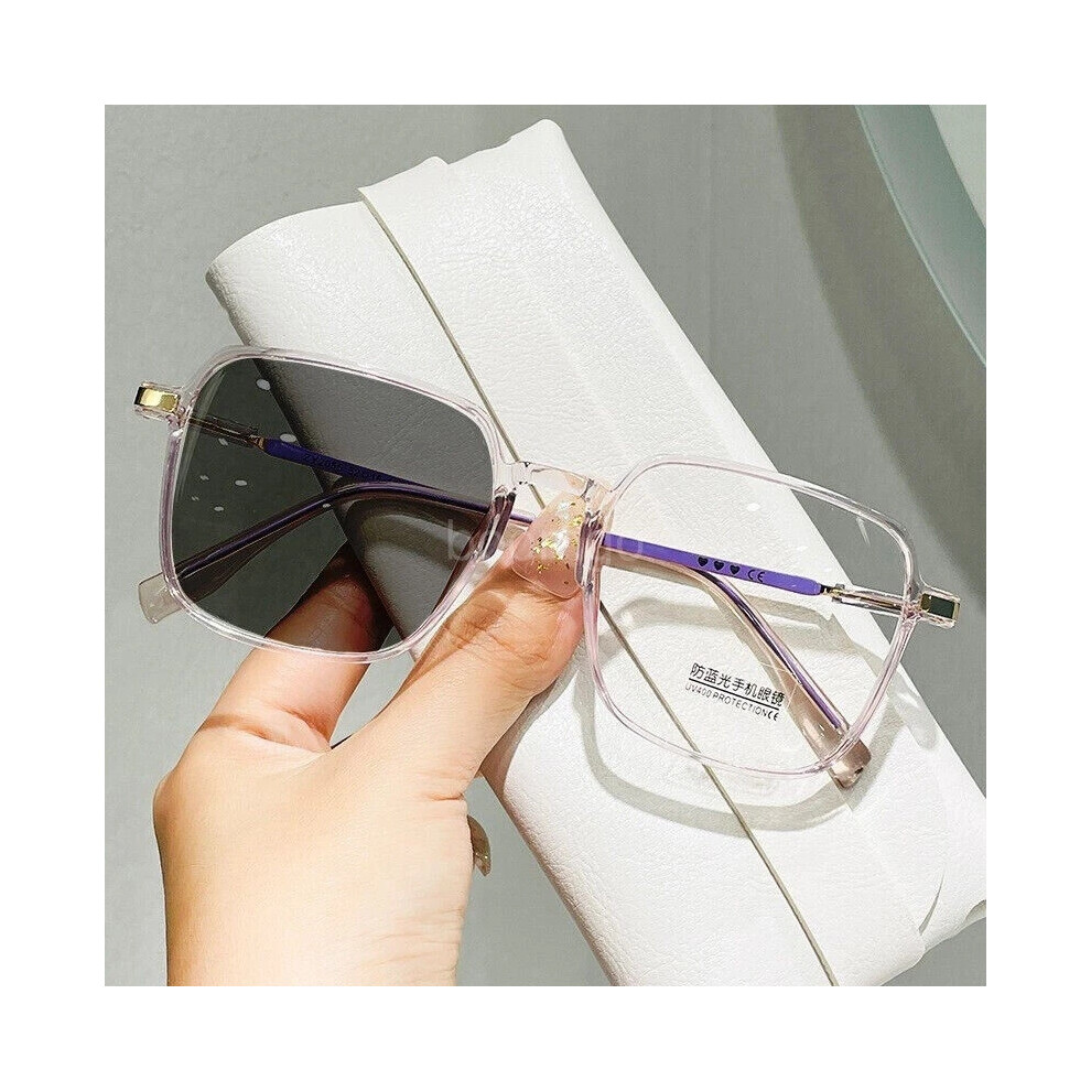 (Purple, +1.75 strength) Big frame Transition Photochromic Reading Glasses Readers Sunglasses 0.5~4.0