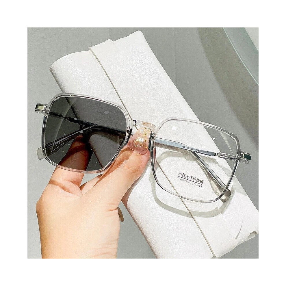 (Gray, +1.75 strength) Big frame Transition Photochromic Reading Glasses Readers Sunglasses 0.5~4.0