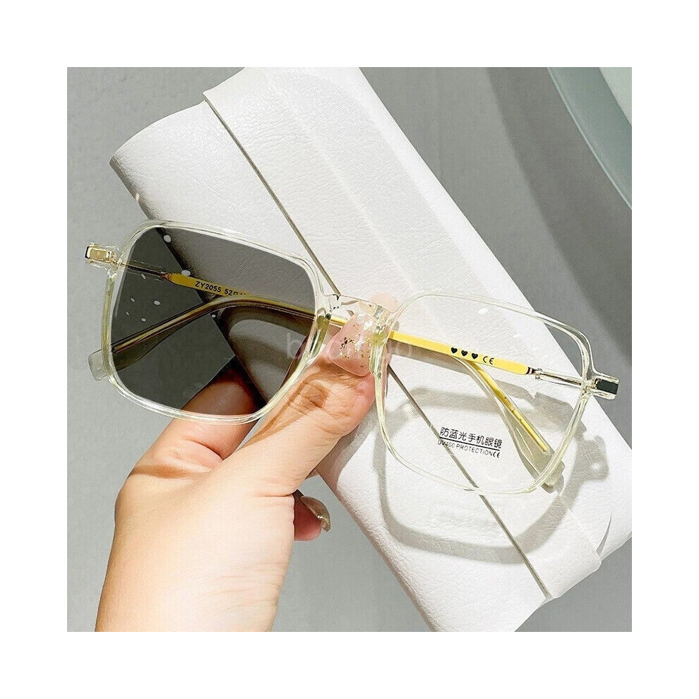 (Yellow, +3.00 strength) Big frame Transition Photochromic Reading Glasses Readers Sunglasses 0.5~4.0