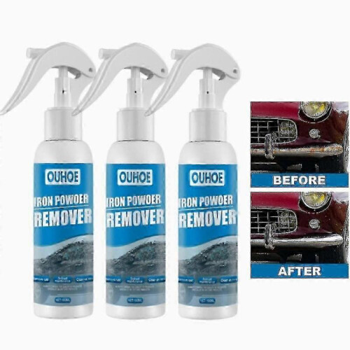 3pcs Iron Powder Remover Car Rust Removal Spray Rustout Instant Remover Spray 100ml
