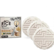 (3 PCS) Rice Shampoo Soap Natural Handmade Ingredients Hair Nourishing Hair Frizz Conditioning Soap Hair Care